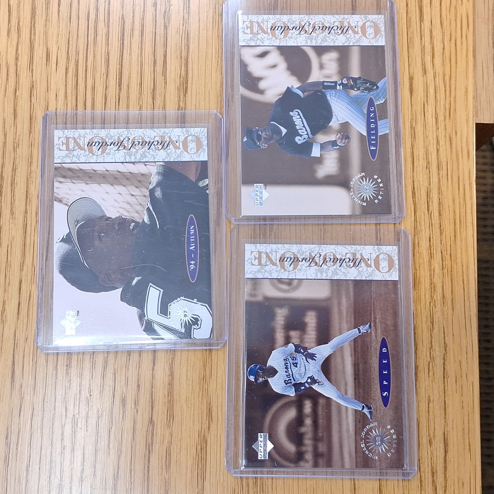 Lot of 3 Michael Jordan Upper Deck Baseball cards